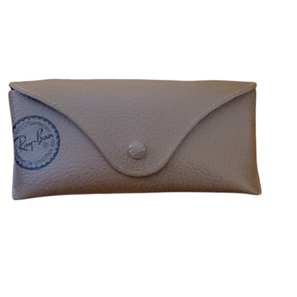 Ray-Ban Sunglasses Case Only Semi Hard Case Brown Leather Case for Glasses - Picture 1 of 8